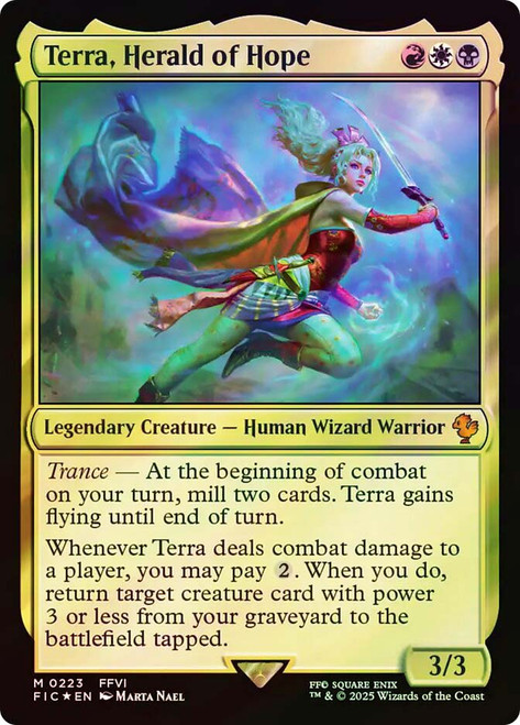 Terra, Herald of Hope (Surge Foil)\nFINAL FANTASY Commander - Alternate Foil\nSingle\nMagic The Gathering