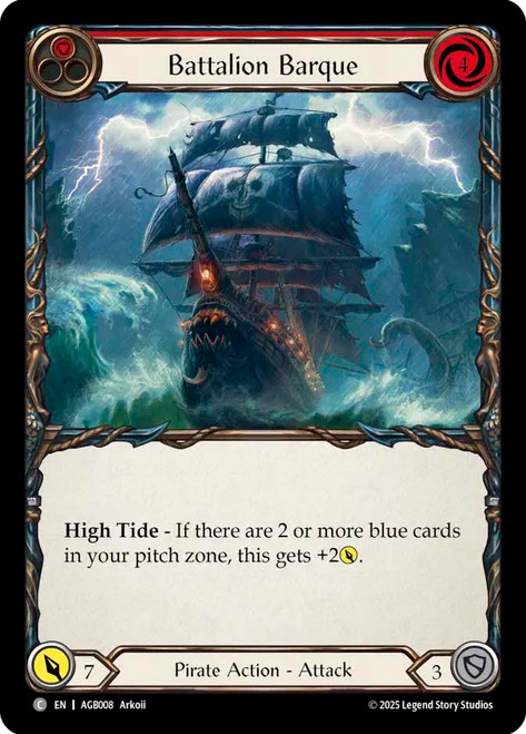 Battalion Barque (Red)
Armory Deck: Gravy Bones
Single
Flesh and Blood