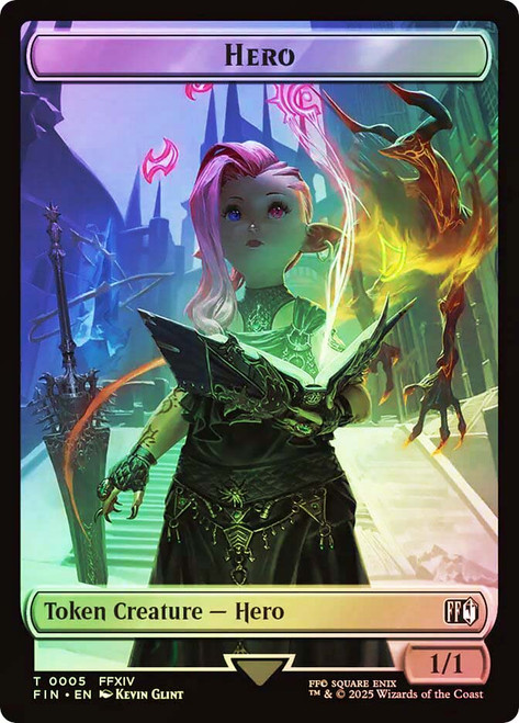 {Hero Token} (#005) // {Wizard Token} (#015)\nFINAL FANTASY\nSingle\nMagic The Gathering
