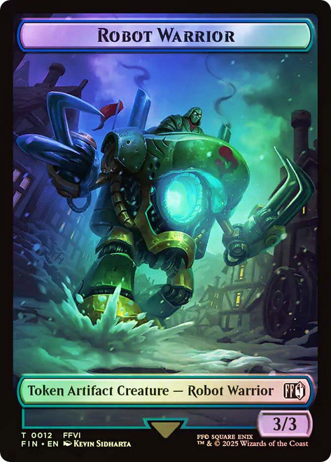 {Robot Warrior Token} // {Sephiroth, One-Winged Angel Emblem}\nFINAL FANTASY\nSingle\nMagic The Gathering