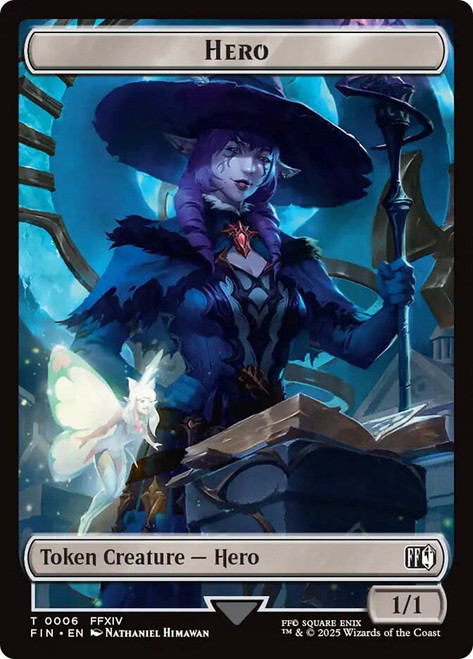 {Hero Token} (#006) // {Robot Warrior Token}\nFINAL FANTASY\nSingle\nMagic The Gathering