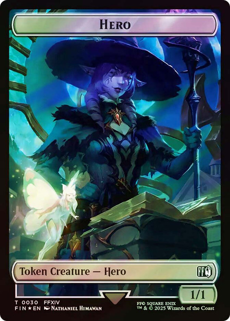 {Hero Token} (#030) // {Wizard Token} (#035) (Surge Foil)\nFINAL FANTASY - Alternate Foil\nSingle\nMagic The Gathering