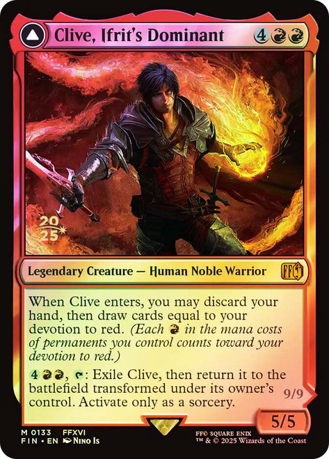 Clive, Ifrit's Dominant // Ifrit, Warden of Inferno (Prerelease) (FINAL FANTASY)
Promo
Single
Magic: The Gathering