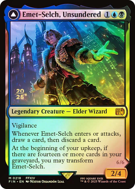 Emet-Selch, Unsundered // Hades, Sorcerer of Eld (Prerelease) (FINAL FANTASY)\nPromo: Date Stamped\nSingle\nMagic The Gathering
