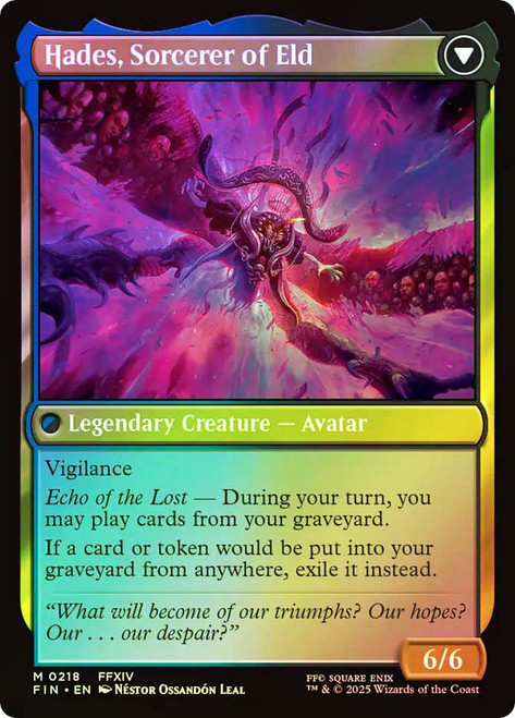 hades final fantasy mtg Ultra PRO - x Universes Beyond Emet-Selch, Unsundered/Hades, Sorcerer of ELD Double-Sided Playmat for Magic: The Gathering If a card or token would be put into your graveyard from anywhere final fantasy mtg emet selch