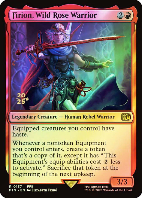 Firion, Wild Rose Warrior (Prerelease) (FINAL FANTASY)\nPromo: Date Stamped\nSingle\nMagic The Gathering