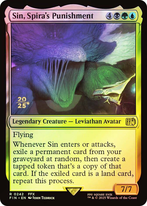 Sin, Spira's Punishment (Prerelease) (FINAL FANTASY)\nPromo: Date Stamped\nSingle\nMagic The Gathering