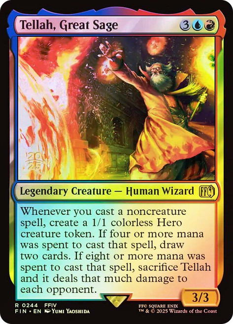Tellah, Great Sage (Prerelease) (FINAL FANTASY)\nPromo: Date Stamped\nSingle\nMagic The Gathering