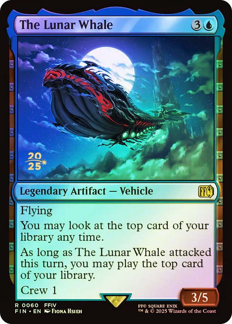 The Lunar Whale (Prerelease) (FINAL FANTASY)\nPromo: Date Stamped\nSingle\nMagic The Gathering