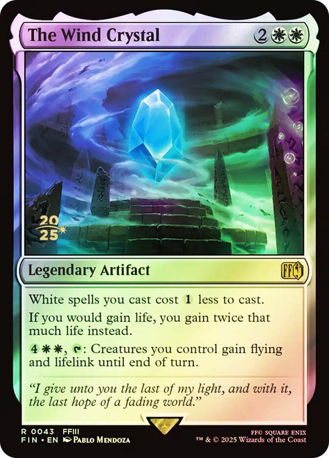 The Wind Crystal (Prerelease) (FINAL FANTASY)\nPromo: Date Stamped\nSingle\nMagic The Gathering