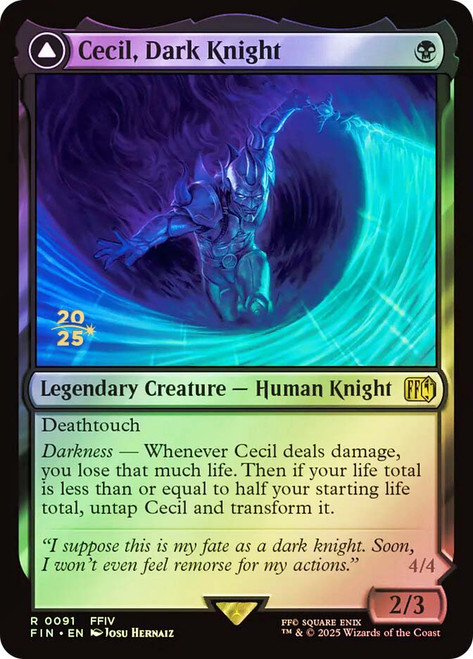 Cecil, Dark Knight // Cecil, Redeemed Paladin (Prerelease) (FINAL FANTASY)
Promo
Single
Magic: The Gathering