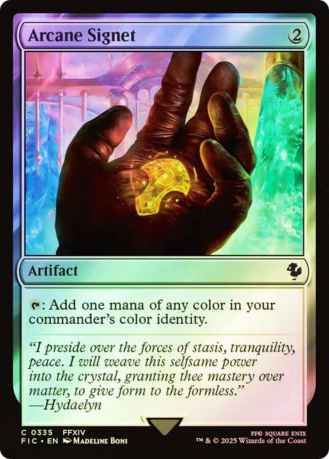 Arcane Signet (#335) (Surge Foil)\nFINAL FANTASY Commander - Alternate Foil\nSingle\nMagic The Gathering