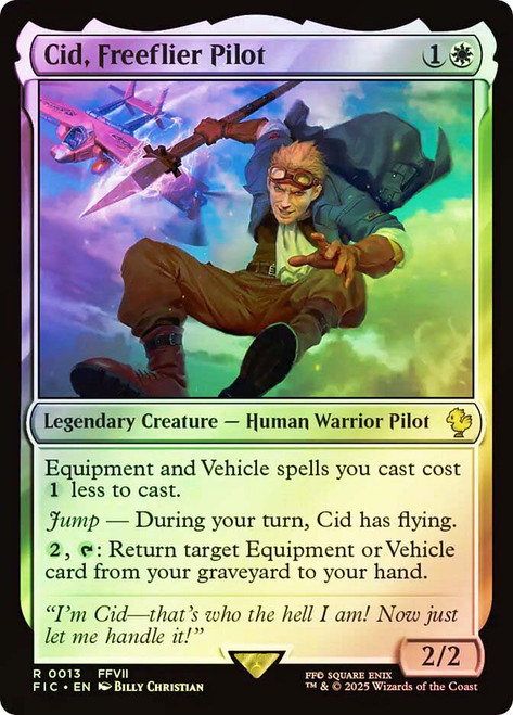 Cid, Freeflier Pilot (Surge Foil)\nFINAL FANTASY Commander - Alternate Foil\nSingle\nMagic The Gathering