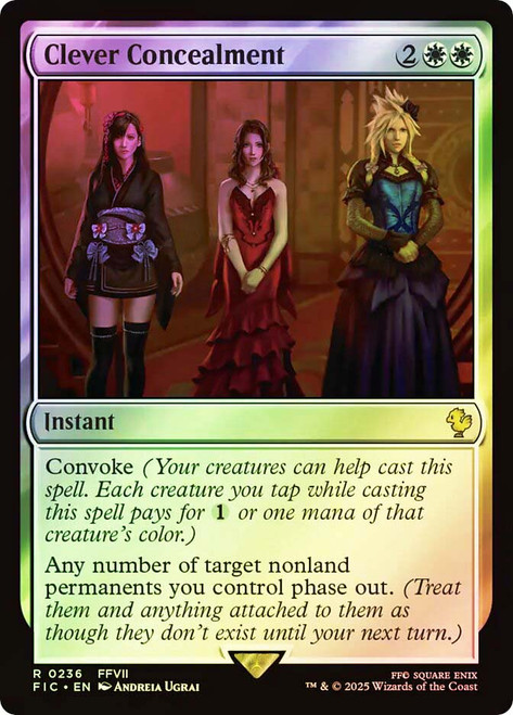 Clever Concealment (Surge Foil)\nFINAL FANTASY Commander - Alternate Foil\nSingle\nMagic The Gathering