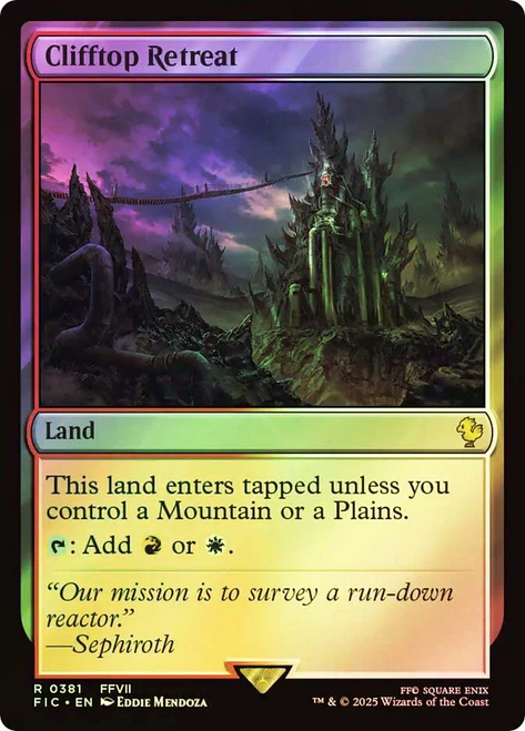 Clifftop Retreat (Surge Foil)\nFINAL FANTASY Commander - Alternate Foil\nSingle\nMagic The Gathering