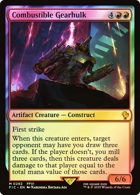 Combustible Gearhulk (Surge Foil)\nFINAL FANTASY Commander - Alternate Foil\nSingle\nMagic The Gathering