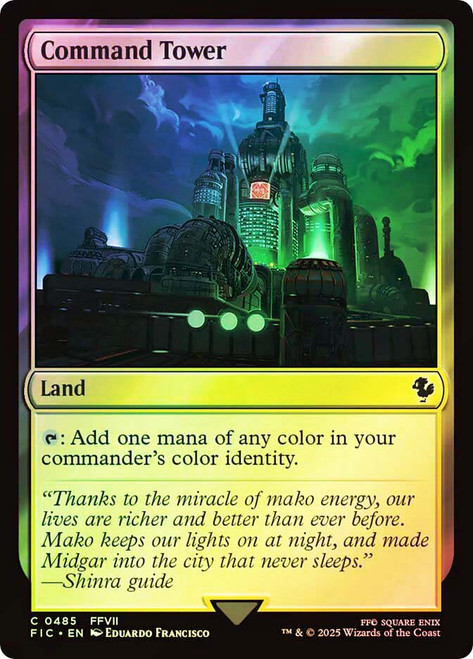 Command Tower (#485) (Surge Foil)\nFINAL FANTASY Commander - Alternate Foil\nSingle\nMagic The Gathering