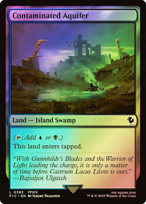 Contaminated Aquifer (Surge Foil)\nFINAL FANTASY Commander - Alternate Foil\nSingle\nMagic The Gathering