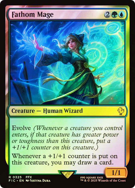 Fathom Mage (Surge Foil)\nFINAL FANTASY Commander - Alternate Foil\nSingle\nMagic The Gathering