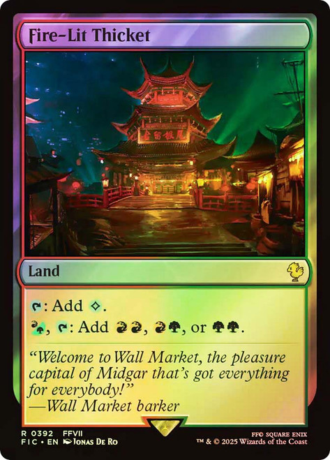 Fire-Lit Thicket (Surge Foil)\nFINAL FANTASY Commander - Alternate Foil\nSingle\nMagic The Gathering