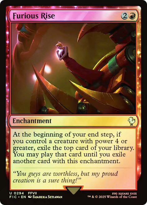 Furious Rise (Surge Foil)\nFINAL FANTASY Commander - Alternate Foil\nSingle\nMagic The Gathering