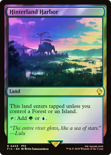 Hinterland Harbor (Surge Foil)\nFINAL FANTASY Commander - Alternate Foil\nSingle\nMagic The Gathering