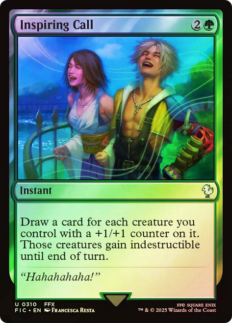 Inspiring Call (Surge Foil)\nFINAL FANTASY Commander - Alternate Foil\nSingle\nMagic The Gathering