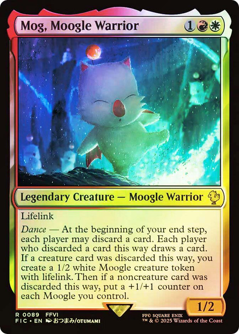Mog, Moogle Warrior (Surge Foil)\nFINAL FANTASY Commander - Alternate Foil\nSingle\nMagic The Gathering