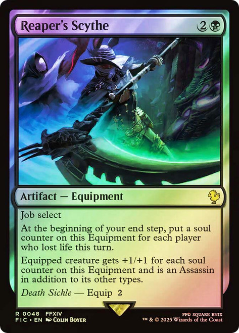 Reaper's Scythe (Surge Foil)\nFINAL FANTASY Commander - Alternate Foil\nSingle\nMagic The Gathering