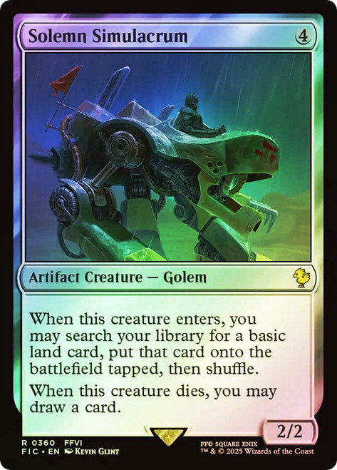 Solemn Simulacrum (Surge Foil)\nFINAL FANTASY Commander - Alternate Foil\nSingle\nMagic The Gathering