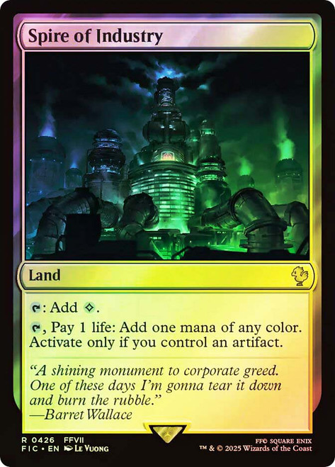 Spire of Industry (Surge Foil)\nFINAL FANTASY Commander - Alternate Foil\nSingle\nMagic The Gathering