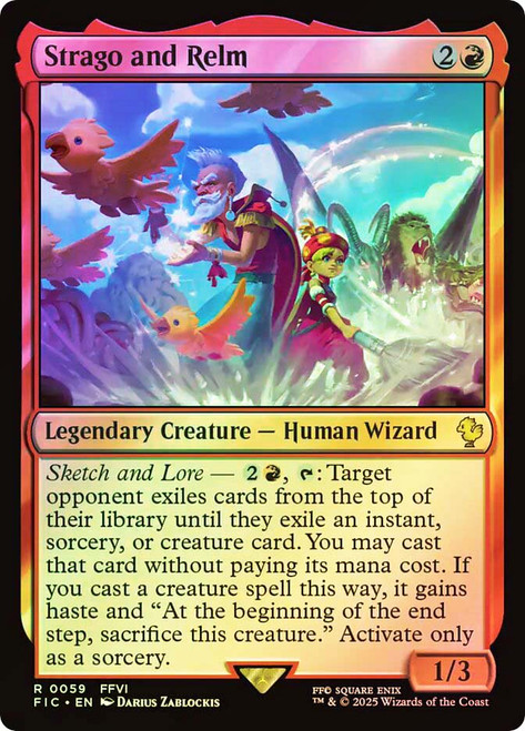 Strago and Relm (Surge Foil)\nFINAL FANTASY Commander - Alternate Foil\nSingle\nMagic The Gathering