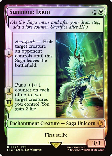 Summon: Ixion (Surge Foil)\nFINAL FANTASY Commander - Alternate Foil\nSingle\nMagic The Gathering