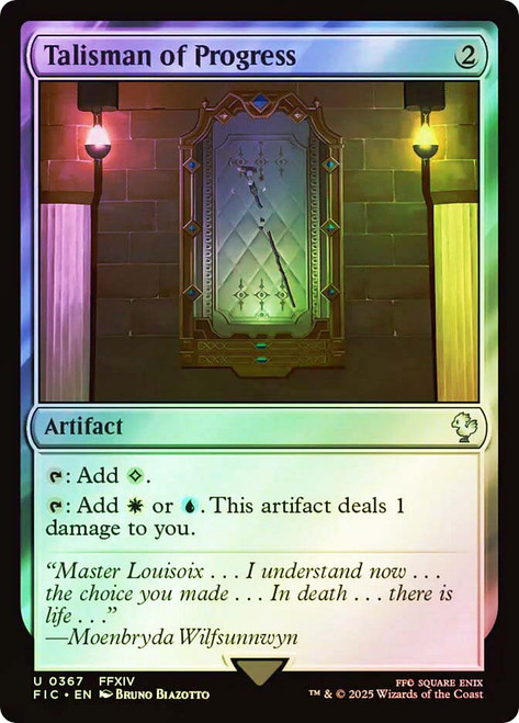 Talisman of Progress (Surge Foil)\nFINAL FANTASY Commander - Alternate Foil\nSingle\nMagic The Gathering