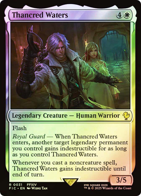 Thancred Waters (Surge Foil)\nFINAL FANTASY Commander - Alternate Foil\nSingle\nMagic The Gathering