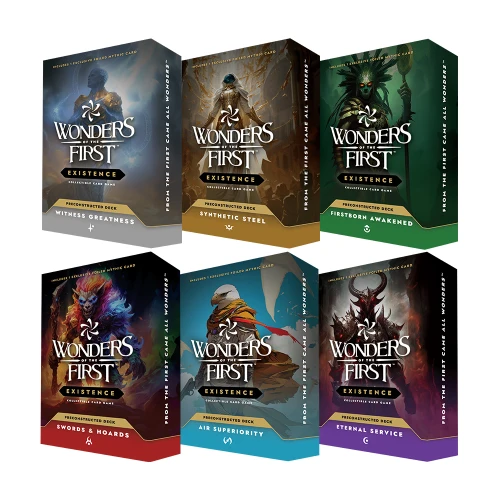 Wonders of the First: Existence - Orbital Starter Deck Case - Set of 6
Existence
Sealed
Wonders of The First