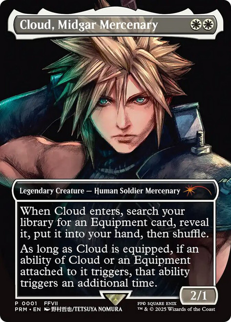Cloud, Midgar Mercenary (FINAL FANTASY) (Pro Tour) (Borderless)\nPromo: General\nSingle\nMagic The Gathering