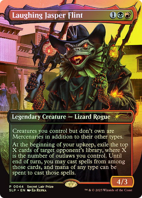 Laughing Jasper Flint (Secret Lair Prize) (Borderless)\nPromo: General\nSingle\nMagic The Gathering