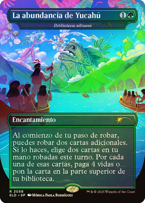 Sylvan Library (La abundancia de Yucahu) (Secret Lair) (#2058) (Borderless)\nPromo: General - Spanish\nSingle\nMagic The Gathering