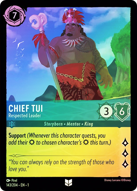 Chief Tui - Respected Leader (Misprinted Version)
The First Chapter
Single
Lorcana