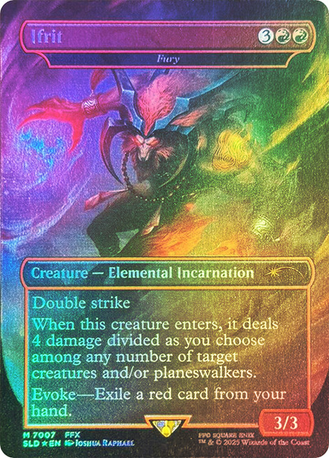 Fury (Ifrit) (FINAL FANTASY) (Secret Lair) (Borderless)\nPromo: General\nSingle\nMagic The Gathering