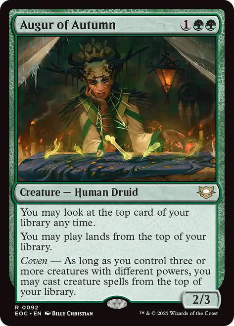 Augur of Autumn\nEdge of Eternities Commander\nSingle\nMagic The Gathering
