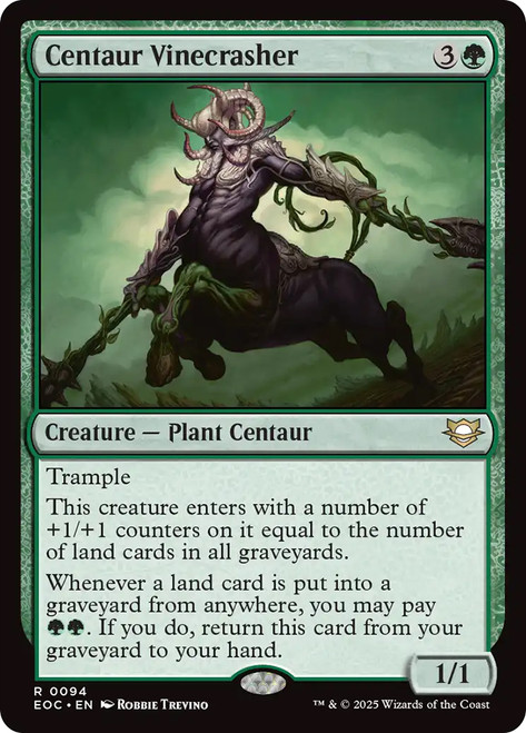 Centaur Vinecrasher\nEdge of Eternities Commander\nSingle\nMagic The Gathering