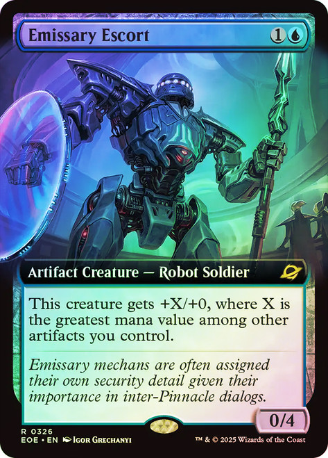 Emissary Escort (Extended Art)\nEdge of Eternities - Variants\nSingle\nMagic The Gathering