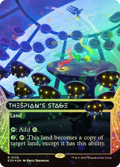 Thespian's Stage (#134) (Borderless) (Galaxy Foil)\nStellar Sights - Alternate Foil\nSingle\nMagic The Gathering
