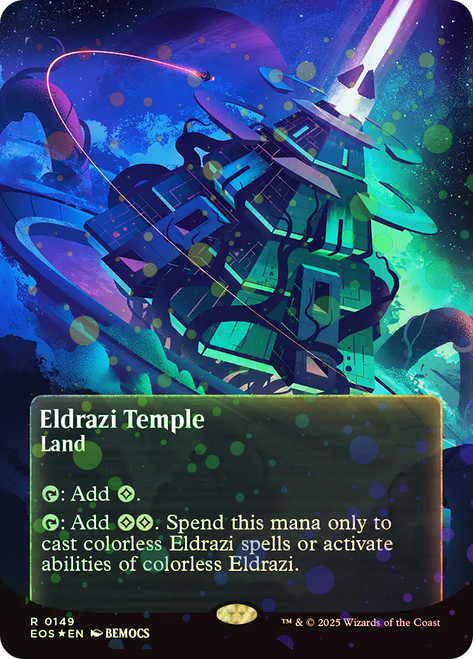 Eldrazi Temple (#149) (Borderless) (Galaxy Foil)\nStellar Sights - Alternate Foil\nSingle\nMagic The Gathering