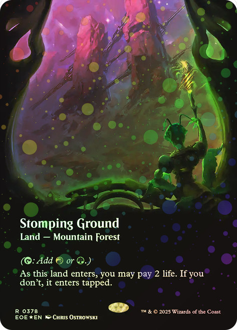 Stomping Ground (Borderless) (Galaxy Foil)\nEdge of Eternities - Alternate Foil\nSingle\nMagic The Gathering