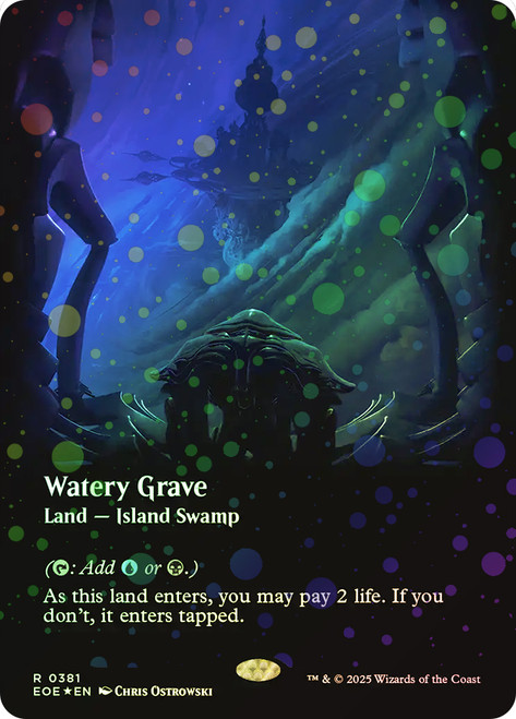 Watery Grave (Borderless) (Galaxy Foil)\nEdge of Eternities - Alternate Foil\nSingle\nMagic The Gathering