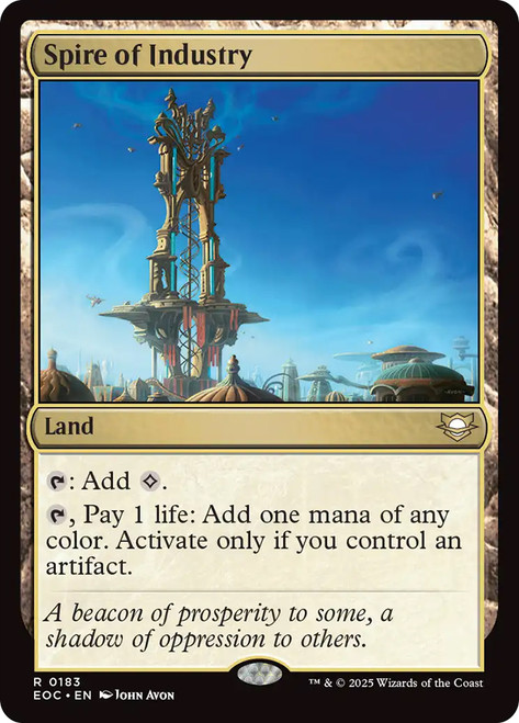 Spire of Industry\nEdge of Eternities Commander\nSingle\nMagic The Gathering