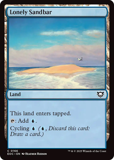 Lonely Sandbar\nEdge of Eternities Commander\nSingle\nMagic The Gathering